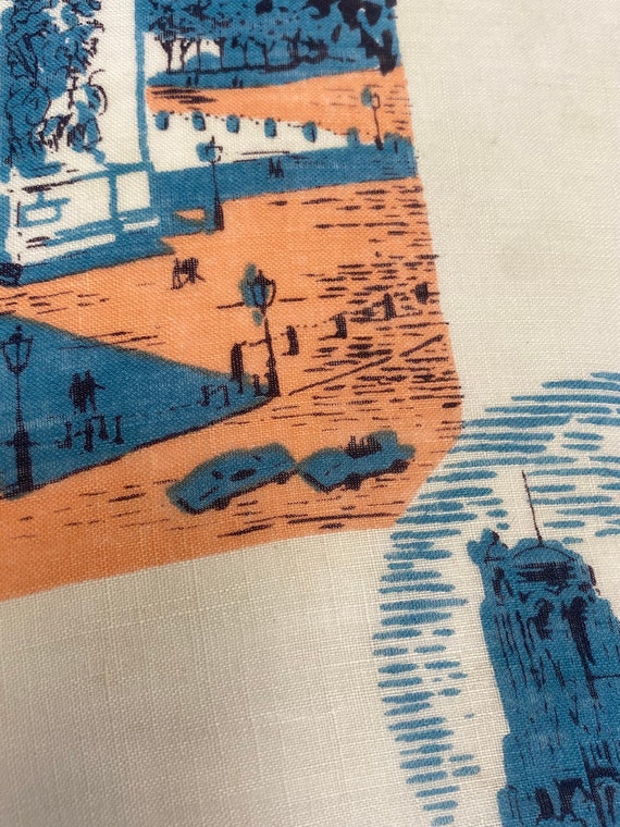 Vintage Linen Paris France Kimball novelty hankie… - image 6