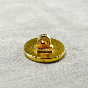 Vintage Chanel Paris Coco Elephant Quilted CC Gold Gilt Buttons 5 Pieces image 8