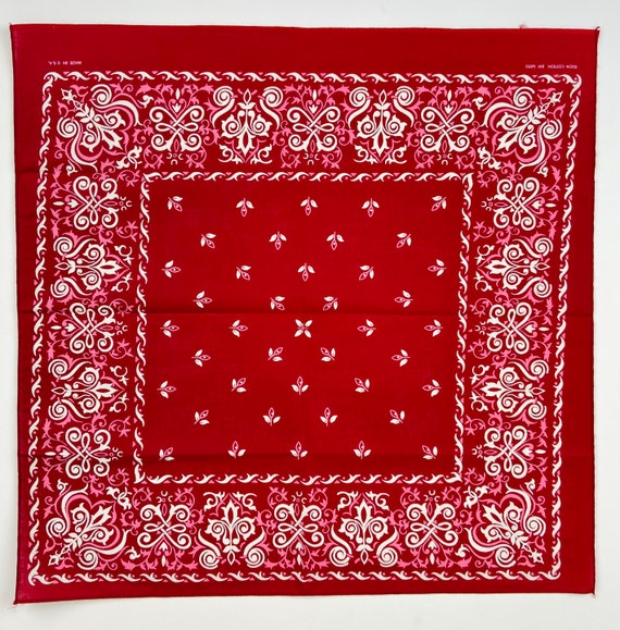 Vintage 1960s 1970s cotton Bandana, handkerchief … - image 2