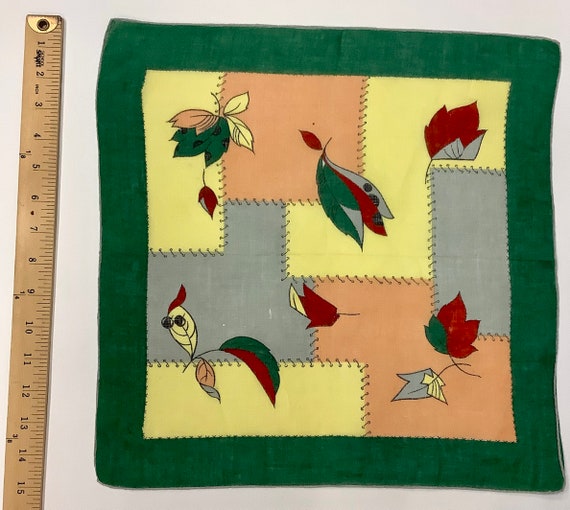 Unusual Vintage Retro 1940s Novelty leaf, quiltin… - image 1