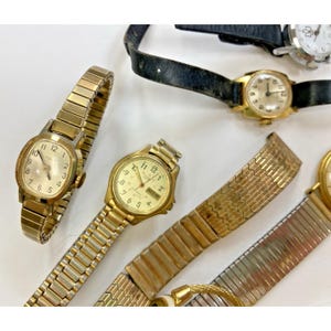 Vintage ladies wrist watch lot for parts repair TIMEX Oris Citizen AS IS image 2