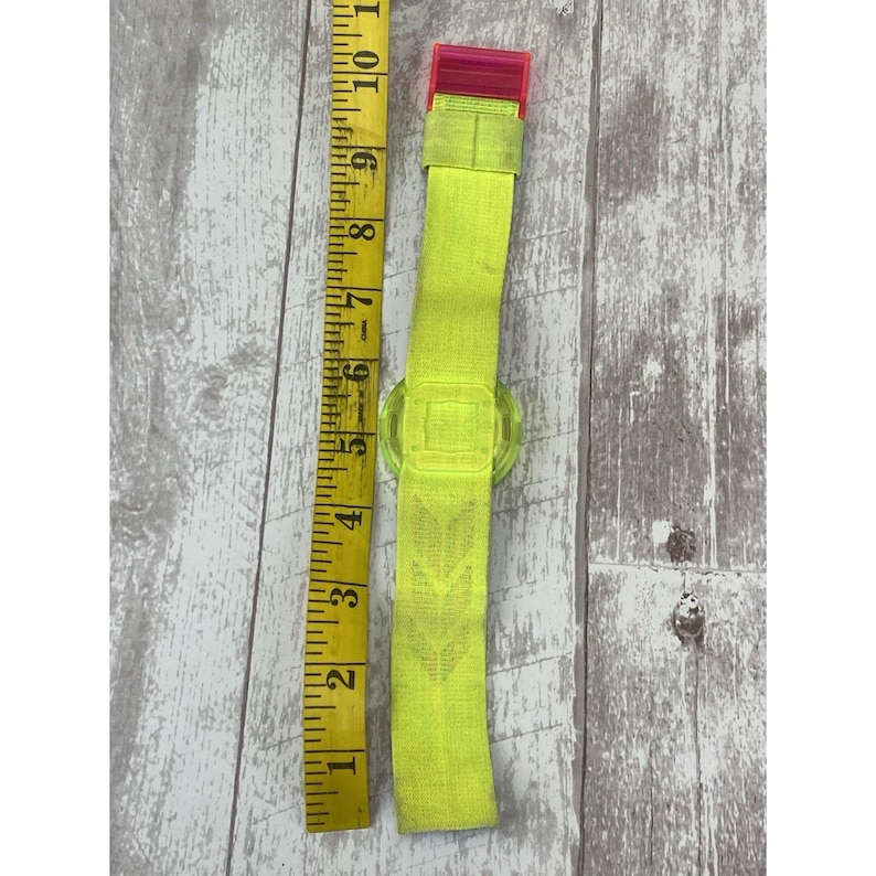 Vintage 1990s Pop Swatch Watch Neon PWK175 Waterskiing wrist watch as is image 6