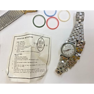 Vintage ladies wrist watch lot for parts repair TIMEX Oris Citizen AS IS image 6