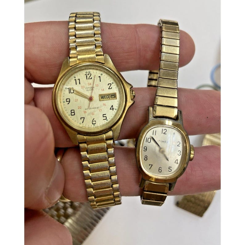 Vintage ladies wrist watch lot for parts repair TIMEX Oris Citizen AS IS image 14