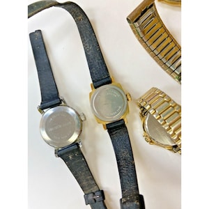 Vintage ladies wrist watch lot for parts repair TIMEX Oris Citizen AS IS image 12