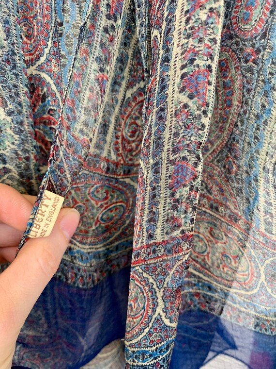 Paisley Print Chiffon Scarf
