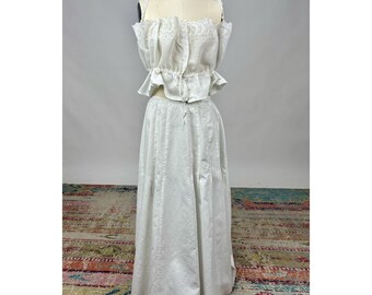 Antique Corset Cover Edwardian Camisole Top 1900s 1910s 1915s Lace