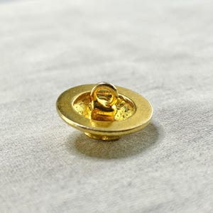 Vintage Chanel Paris Coco Elephant Quilted CC Gold Gilt Buttons 5 Pieces image 12