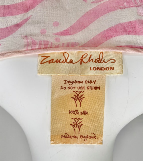 Vintage Designer Zandra Rhodes London silk painte… - image 9