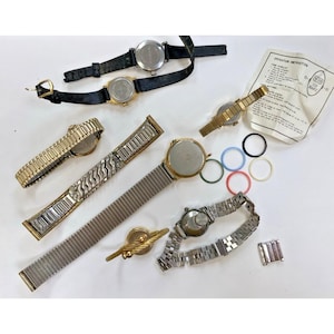 Vintage ladies wrist watch lot for parts repair TIMEX Oris Citizen AS IS image 4