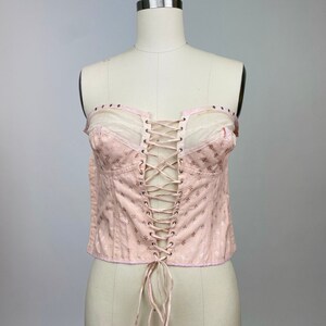 Pink Wedding Corset Bustier With Cups Pink Lace Bustier Top Bridal
