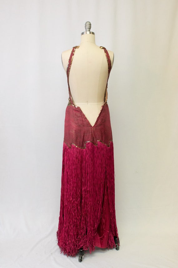 Antique 1920's Magenta Pink Silk Drop Waist Flapp… - image 4