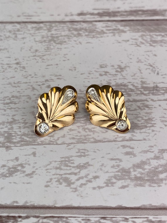 Vintage 1930s 10k white and yellow two tone gold … - image 1