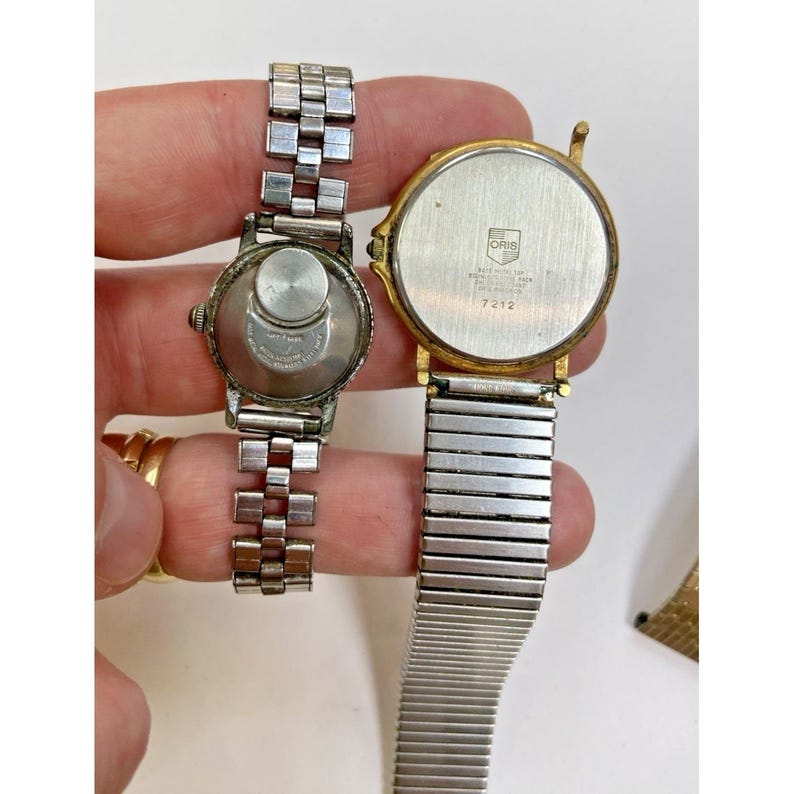 Vintage ladies wrist watch lot for parts repair TIMEX Oris Citizen AS IS image 17
