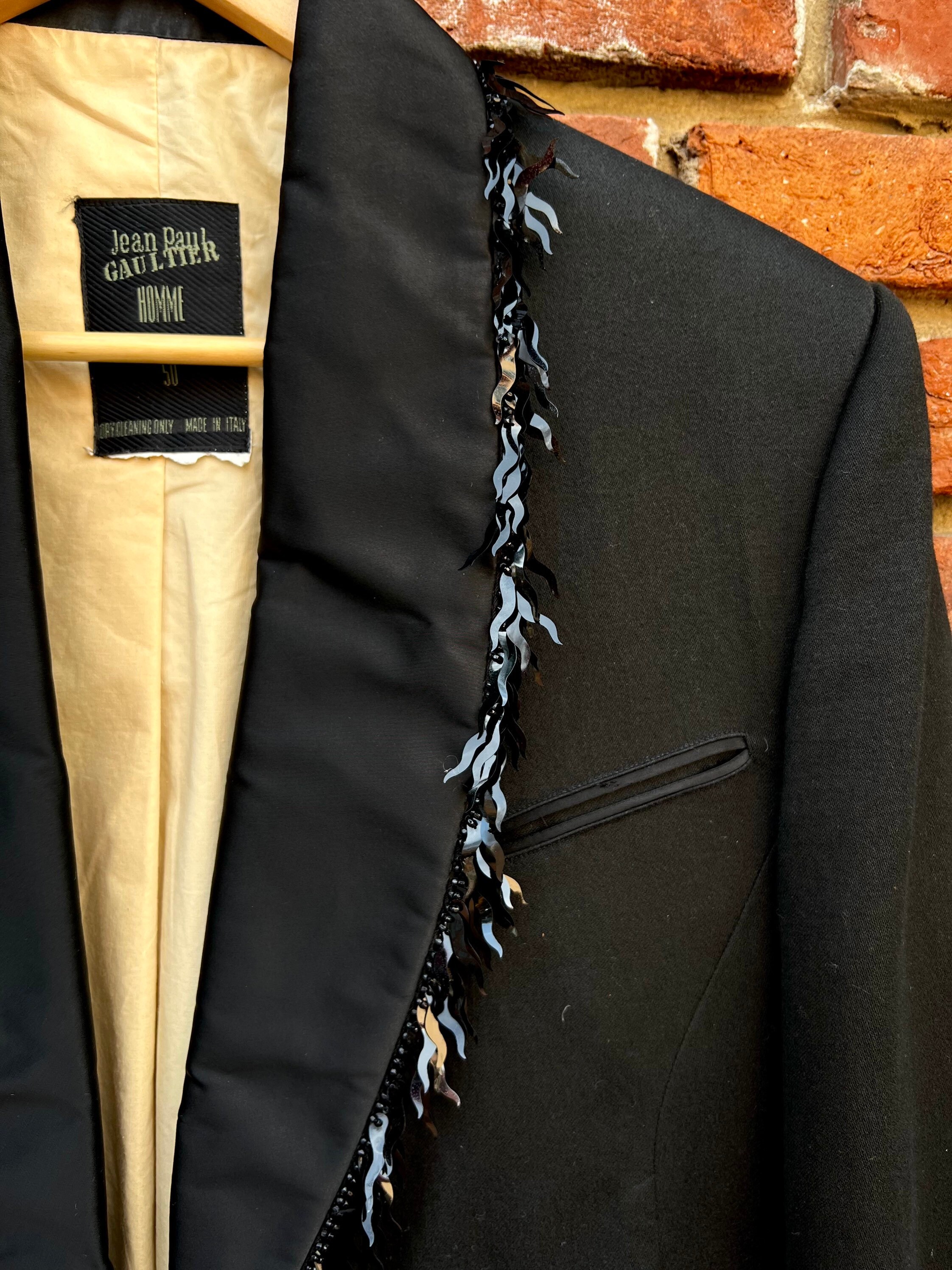 Vintage 1990s Jean Paul Gaultier Homme Black Blazer Jacket Vintage 1990s Jean Paul Gaultier Homme Black Blazer Jacket
