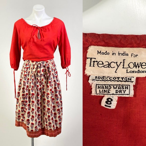 Vintage 1970s Treacy Lowe London peasant blouse a… - image 1