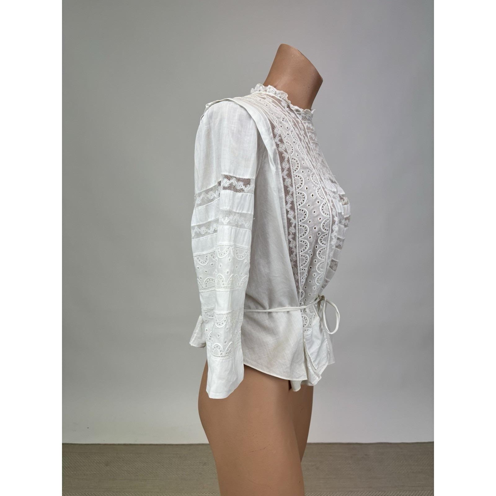 トップス 1860s White Cotton Blouse Vintage 1910s-1920s Blouse / White Cotton 