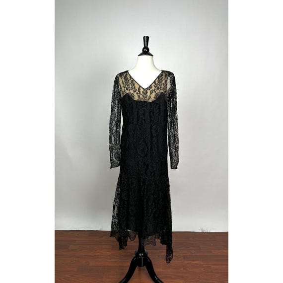 Antique 1920s Flapper Dress W Black Lace Bias Cut Tan Silk Lining 1930s AS  IS Wounded Bird - Etsy Ireland