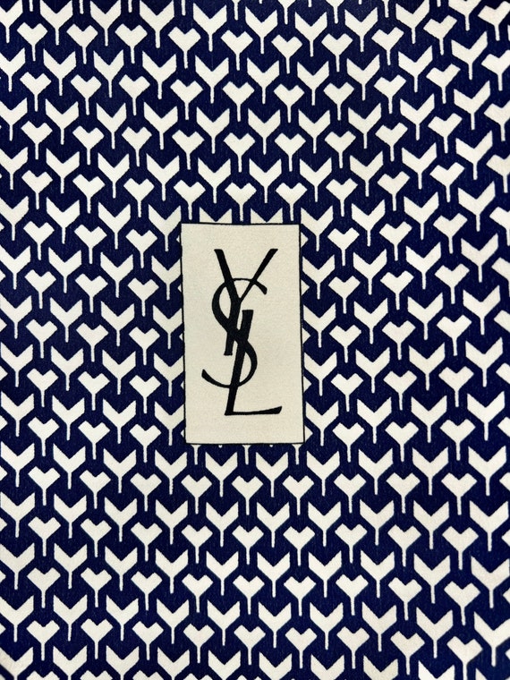 Vintage Yves Saint Laurent YSL Silk Designer scar… - image 7
