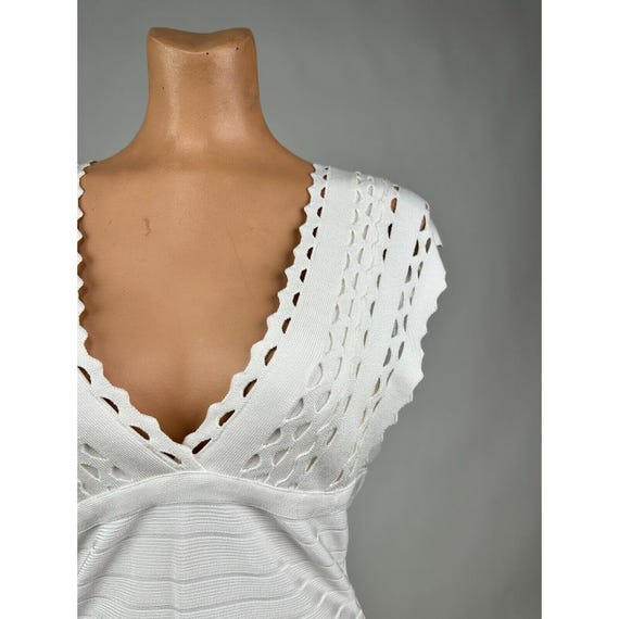 Herve Leger by Max Azria White Bandage Bodycon Midi Dress