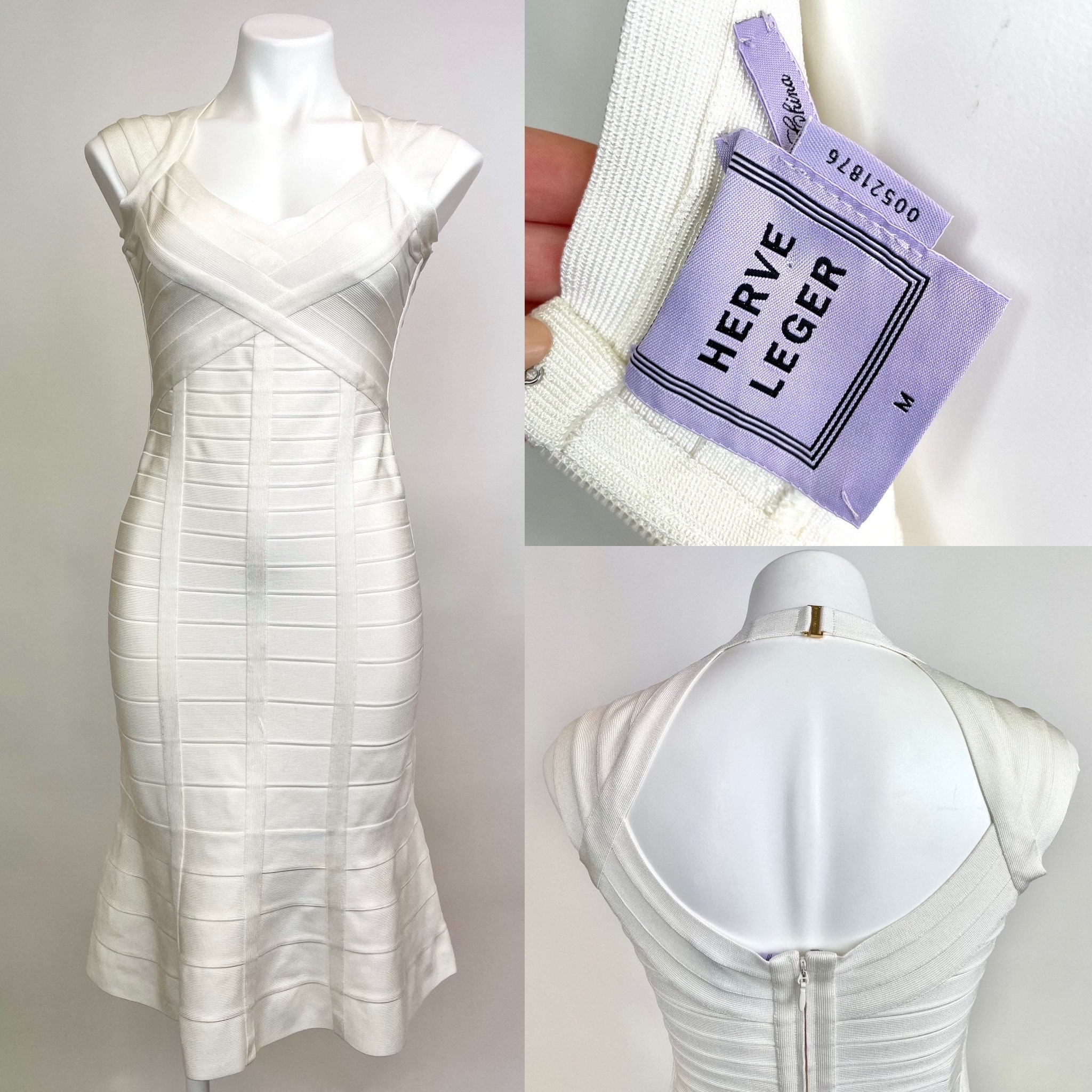 Special Designer Vintage Hervé Léger White Bandage Dress -  Canada