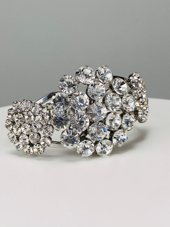 1960's Super Sparkling Rhinestone Clamper Bracelet