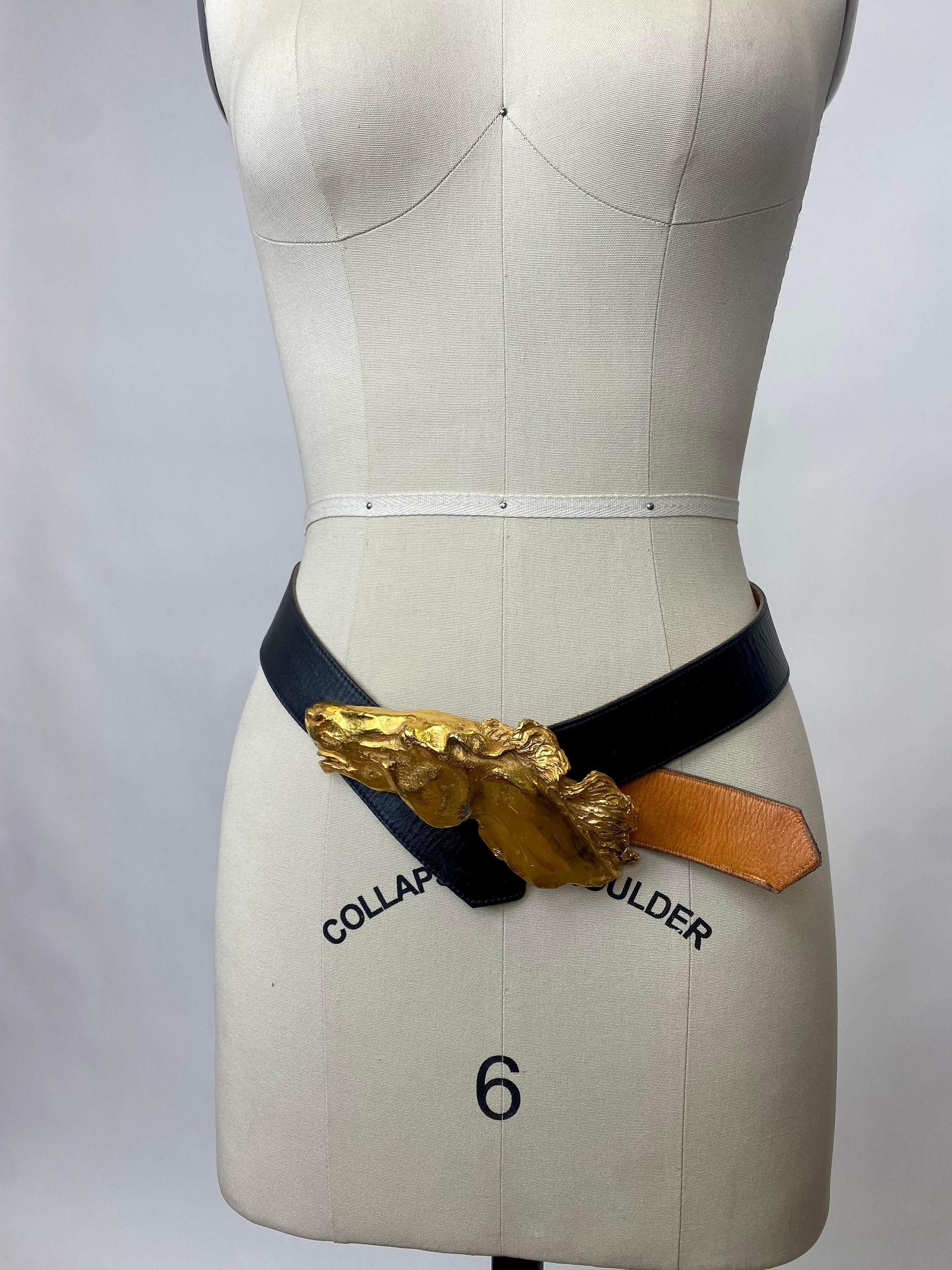 Rare vintage Christopher Ross Belt Vintage Christopher Ross Sculpted Bow Buckle Belt – Recess main image 3