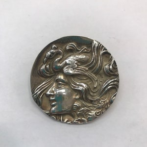 Antique Signed Art Nouveau Unger Brothers Lady Bird Pin Sterling Silver ...