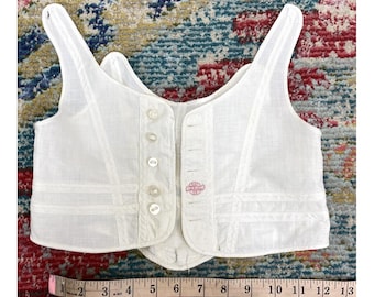 Antique Victorian White Cotton Children's Bodice Corset Cover Salesman Sample
