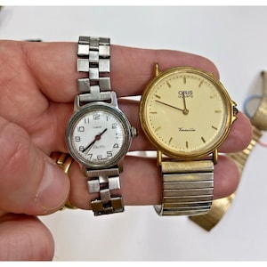 Vintage ladies wrist watch lot for parts repair TIMEX Oris Citizen AS IS image 18