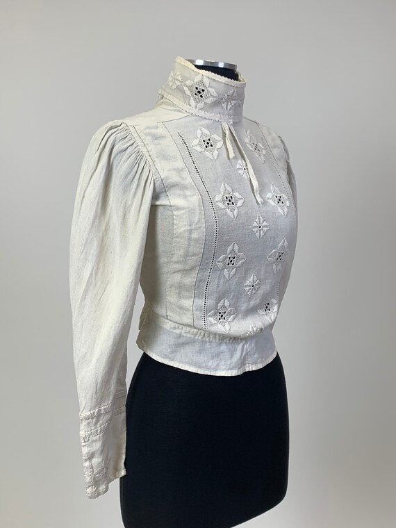 Authentic Antique Edwardian Victorian White Linen