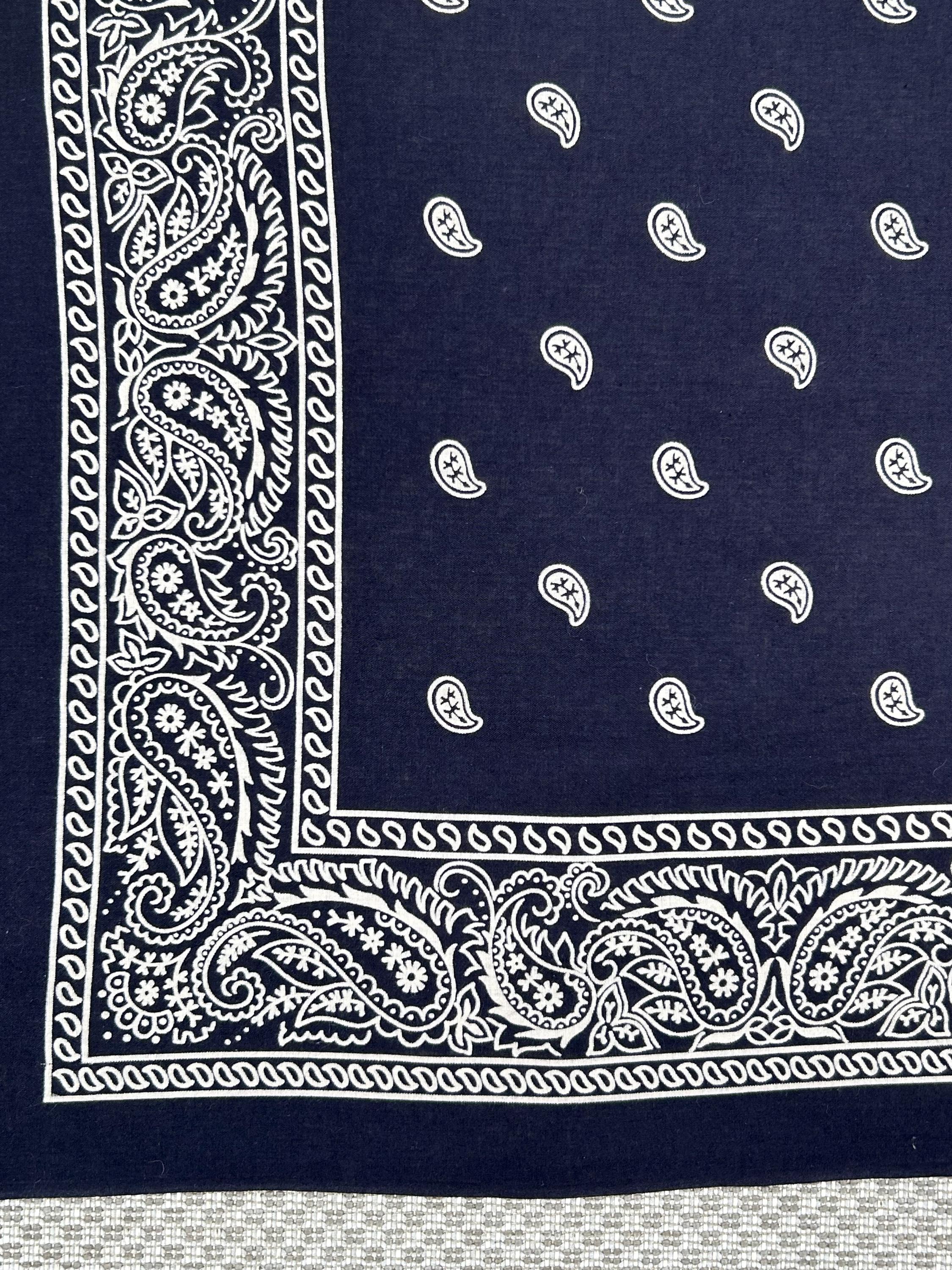 Vintage 1950s Cotton Bandana, Handkerchief American Western Style