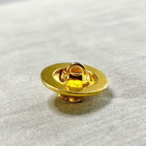 Vintage Chanel Paris Coco Elephant Quilted CC Gold Gilt Buttons 5 Pieces image 20