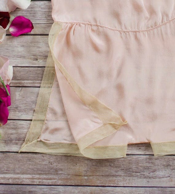 Vintage 1920s blush pink silk lingerie teddy shor… - image 6
