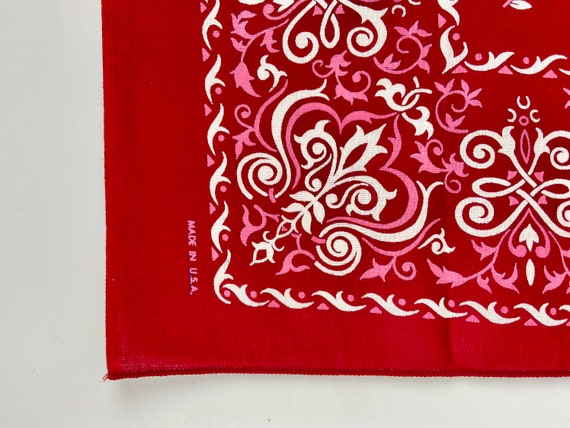 Vintage 1960s 1970s cotton Bandana, handkerchief … - image 3