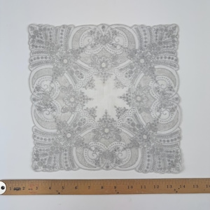 Special Vintage hankie Handkerchief novelty Wedding hanky Appenzell Lace Cutwork Floral Embroidery Handmade 1930s