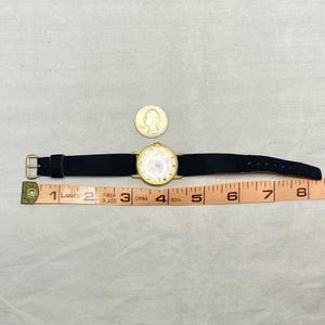 Reloj de pulsera Sheffield Spiro Agnew vintage de 1970, movimiento mecánico, correa azul oscuro. imagen 18