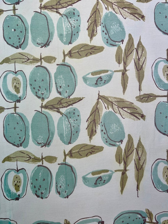 Novelty Apple Print Silk Chiffon Vera Scarf Turqu… - image 10