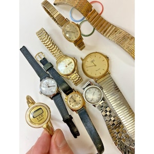 Vintage ladies wrist watch lot for parts repair TIMEX Oris Citizen AS IS image 11