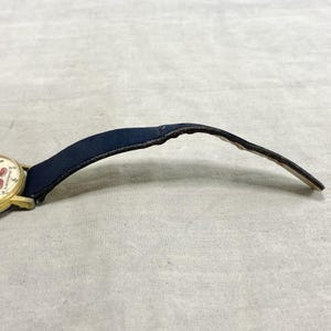 Reloj de pulsera Sheffield Spiro Agnew vintage de 1970, movimiento mecánico, correa azul oscuro. imagen 14
