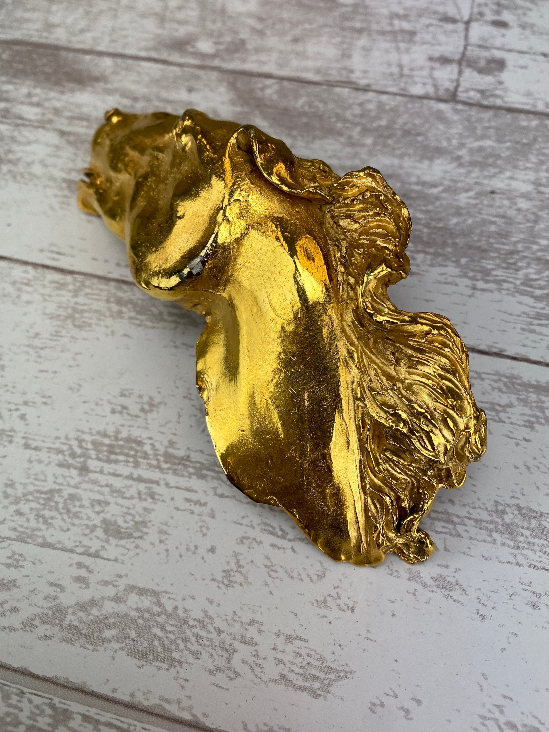 Christopher Ross 24kt. Gold Plated Carousel Horse Buckle & Belt Christopher Ross 24k Gold Plated Large Frog Belt Buckle | eBay main image 2