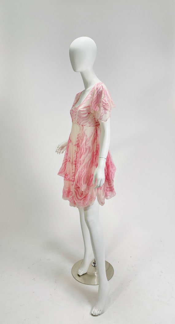 Vintage Designer Zandra Rhodes London silk painte… - image 4