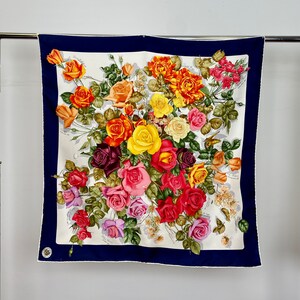 MANTERO VIII COLLECTION Silk Scarf Floral Pattern Made in - Etsy