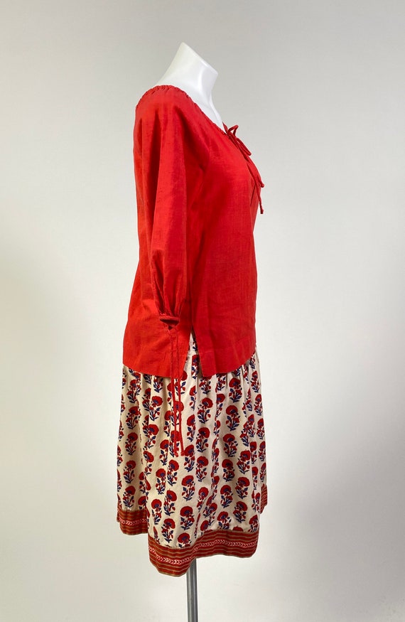 Vintage 1970s Treacy Lowe London peasant blouse a… - image 3