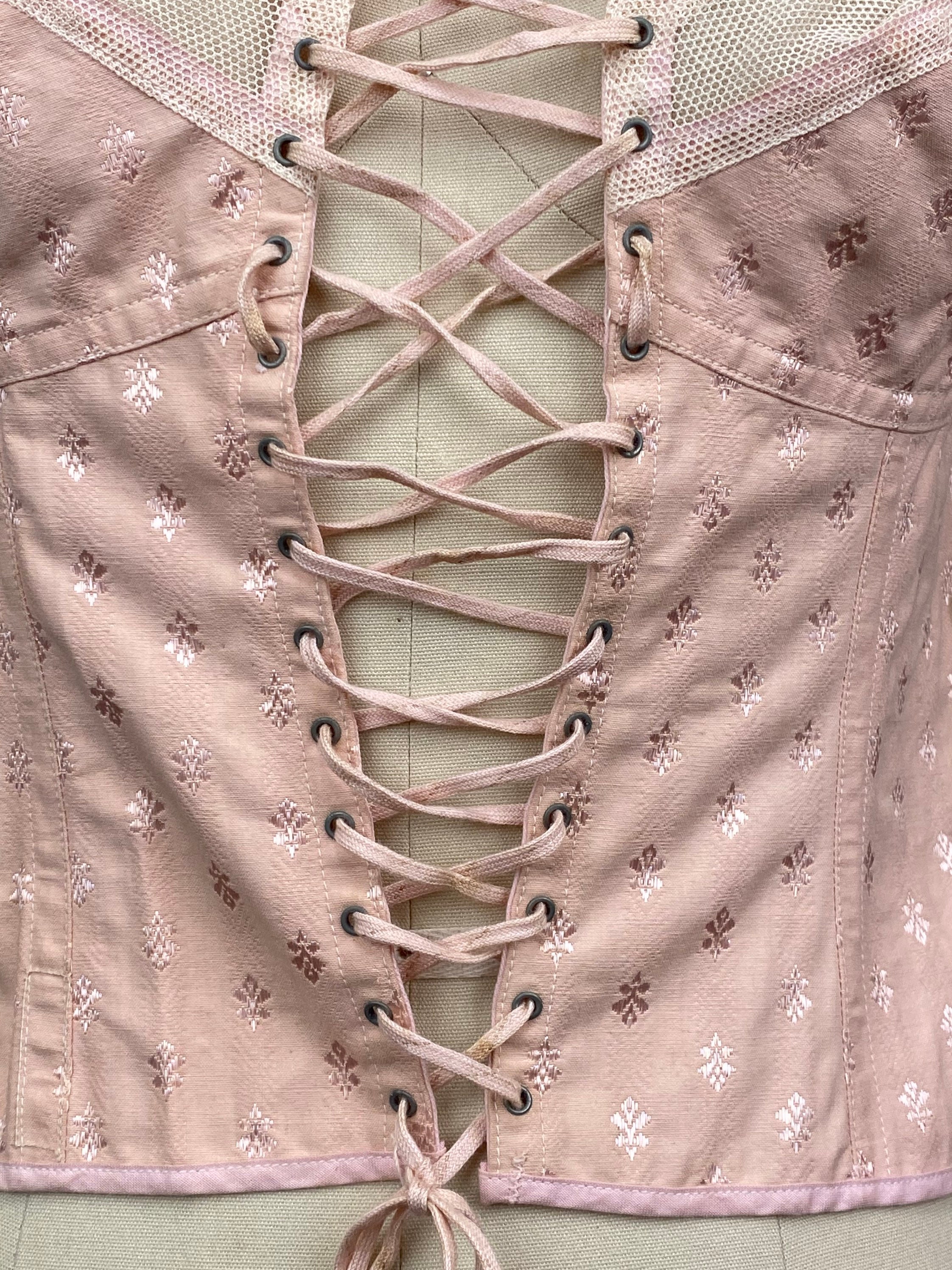 Rare Vintage Early 1900s Spirella Corset, Bustier, Lace up Undergarment  With Original Cover, Size Slender, Body Shaper, Pale Blush Pink -  New  Zealand