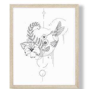 8 x 10 Hummingbird print