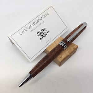 Stylo (49) artisanal exclusif en Brown Box Elder