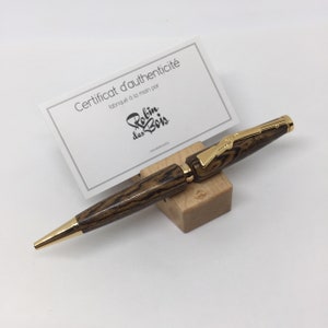 Stylo (131) artisanal en bois de bocote mexicain - Amateur de chasse