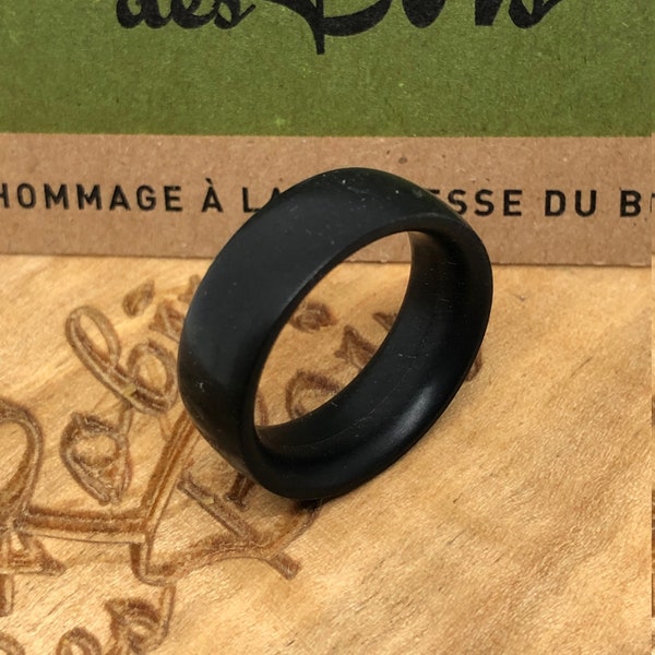 Exotic African Black Wood Ring