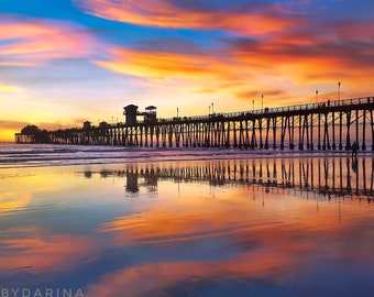 Oceanside Glow- Metal Print